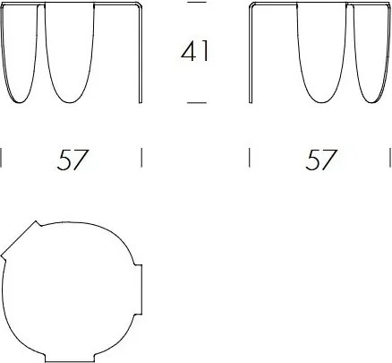 Masuta de Cafea Design LUX, Sticla, Arturo 57x41cm