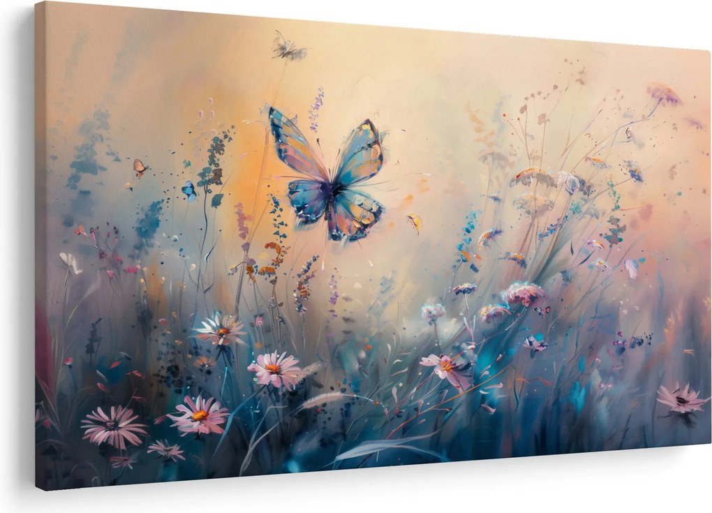 Tablou - Pajiște cu Fluture II (90x60 cm)