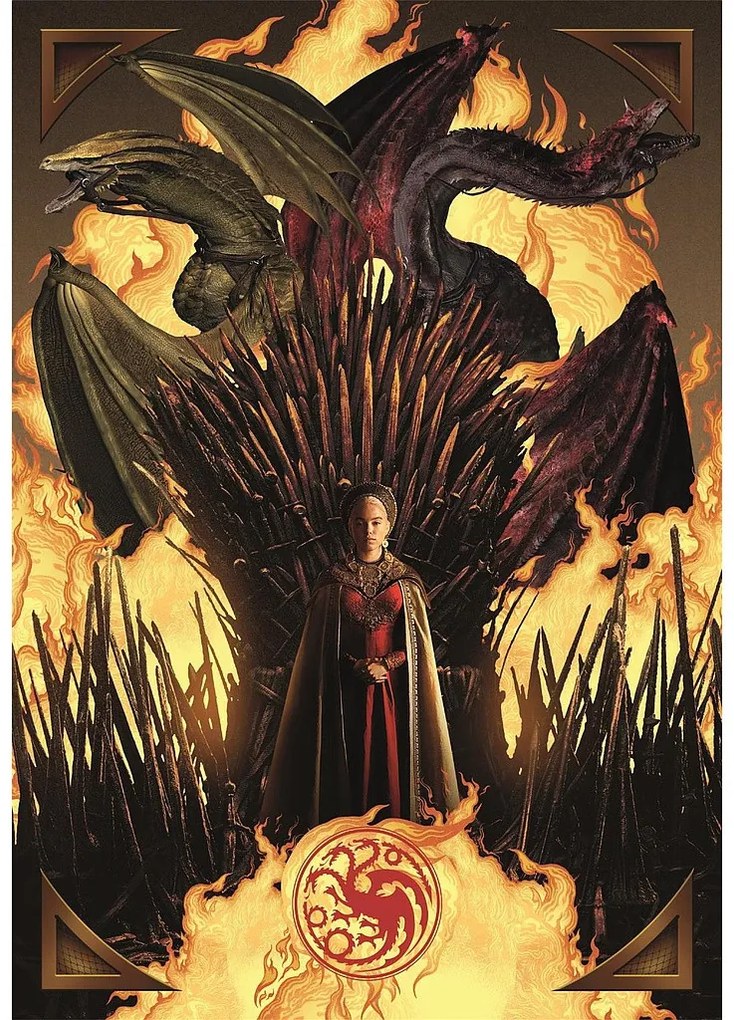 Casa Dragonului Throne Puzzle Clementoni de 1000 de piese