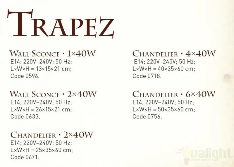 Aplica de perete rustica fabricata manual din lemn Trapez WOOD-TR-AP2