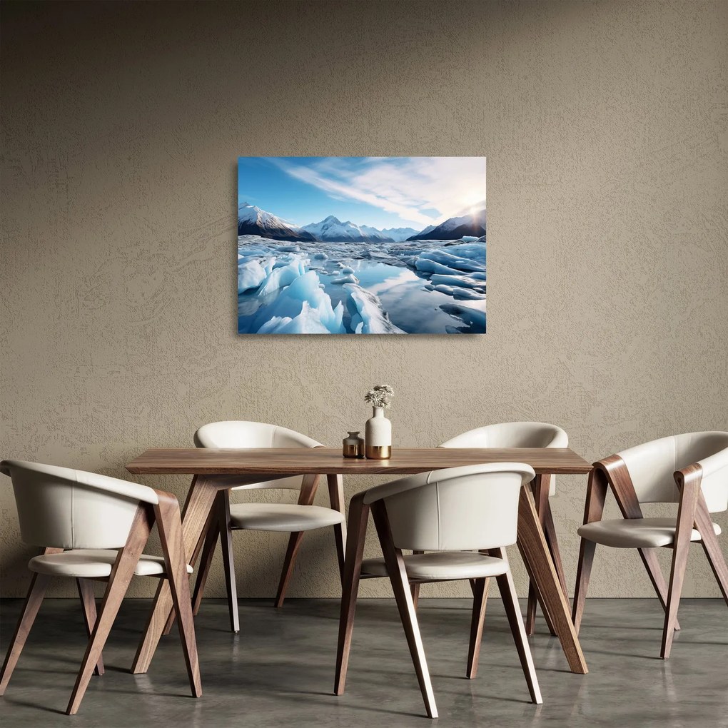 Tablou pe sticlă - Formațiuni glaciare (70x50 cm)