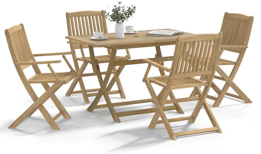vidaXL Set mobilier de grădină, 5 piese, lemn masiv de acacia