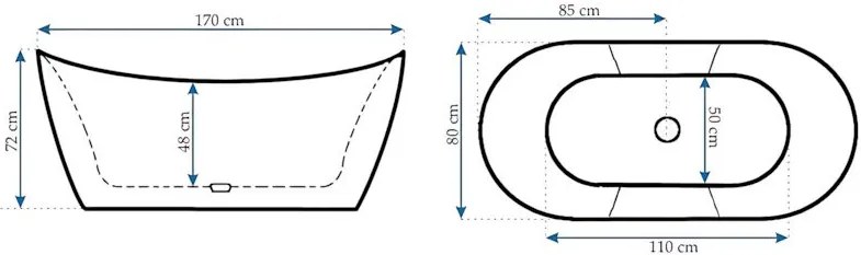 Cada de podea Rea Ferrano Slim 170