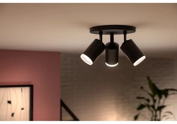 Philips Hue FUGATO LED RGBW spot 3xGU10/4,2W/230V negru dimabil