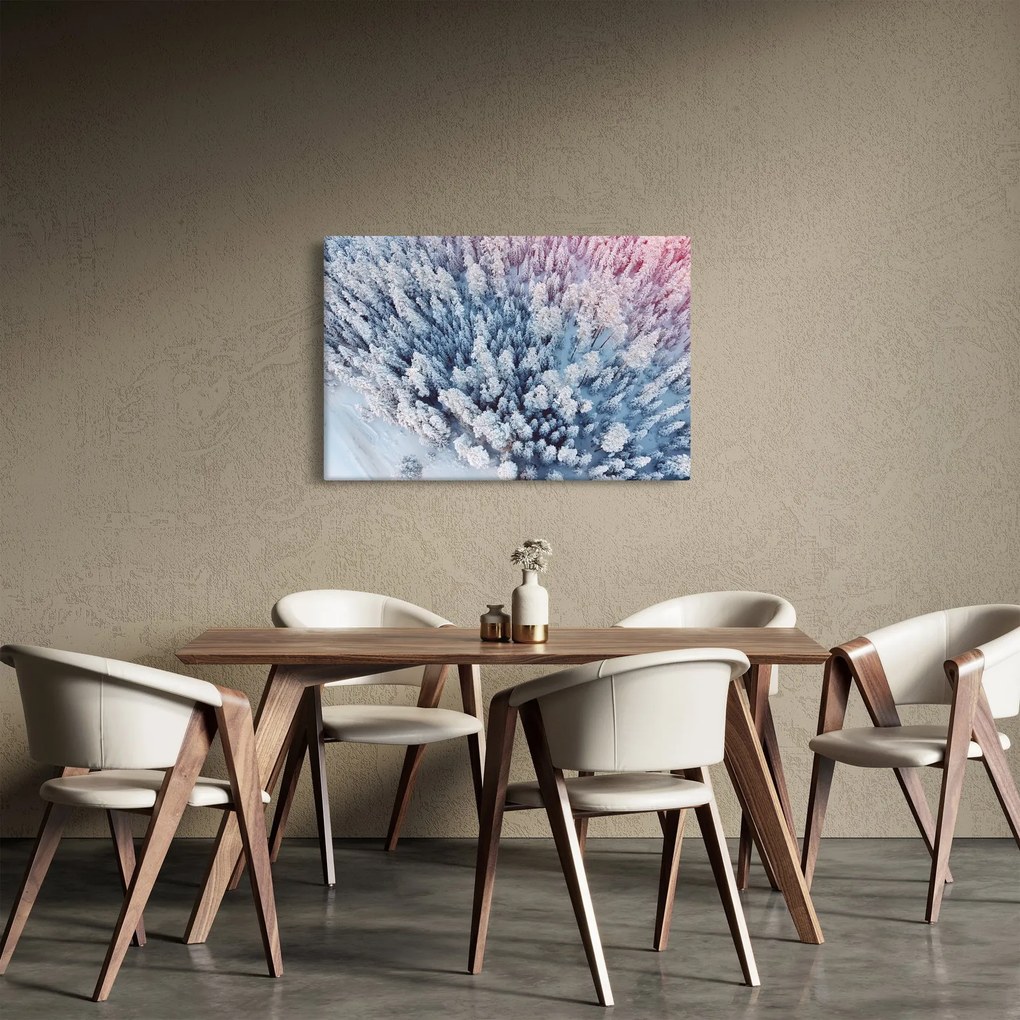 Tablou cu copaci înzăpeziți (90x60 cm)