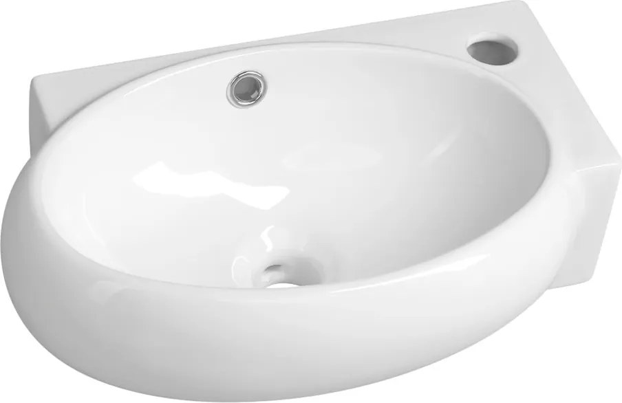Chiuvetă mică pentru WC albă din ceramică 43x28,5 cm Ribera – Sapho