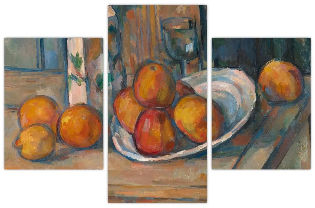 Tablou - Paul Cézanne, Still Life with Milk Jug and Fruit, reproducere (90x60 cm)