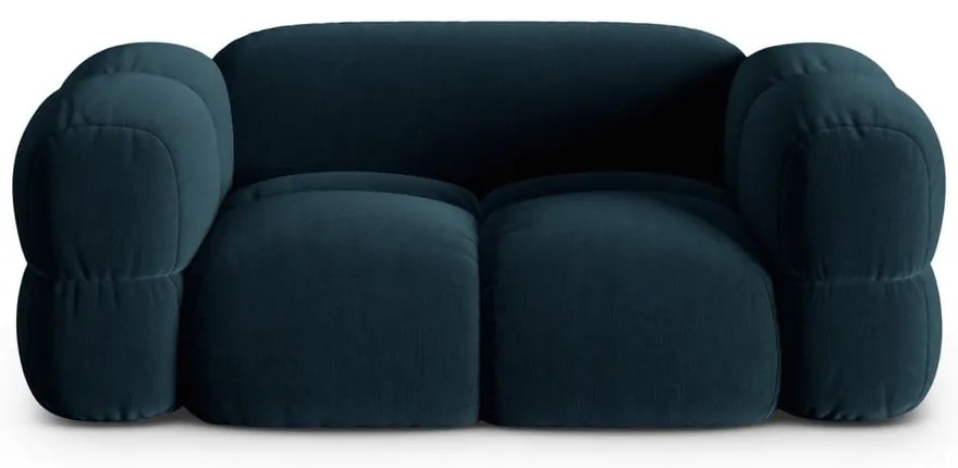 Canapea albastru-închis cu tapițerie din catifea 180 cm Loretto – Cosmopolitan Design