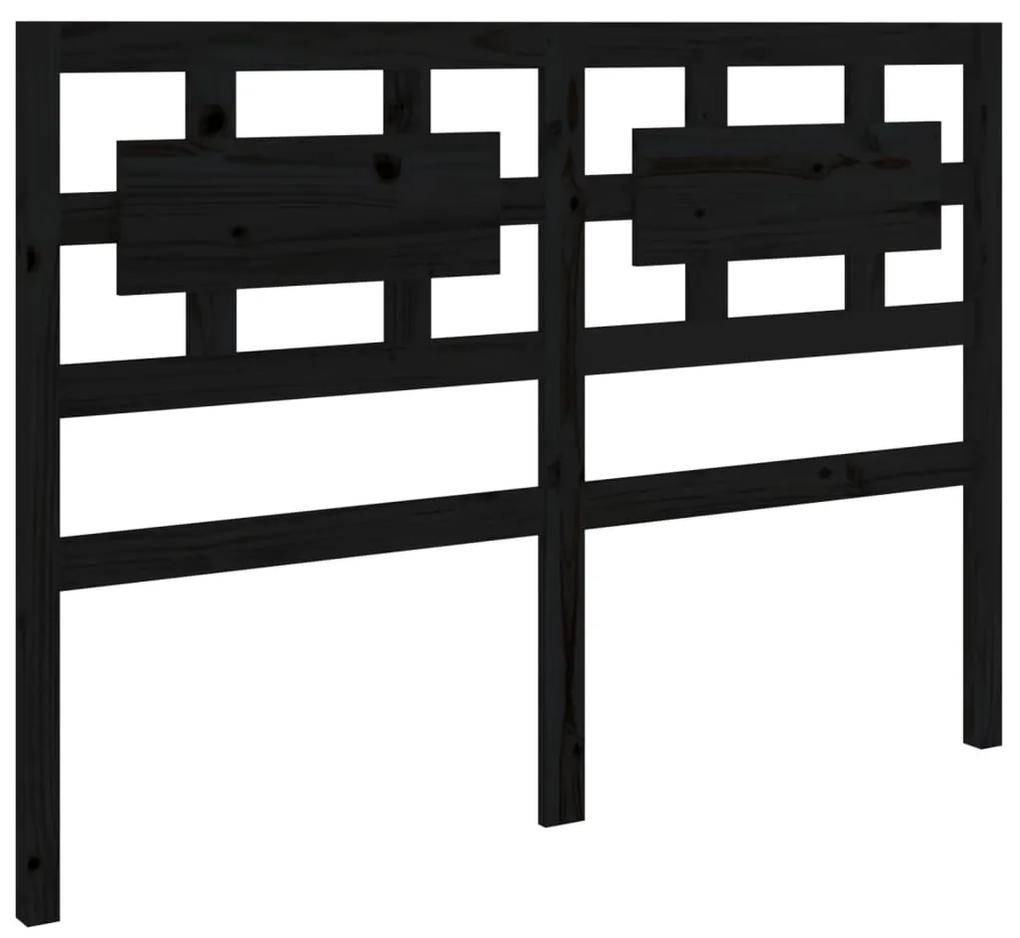 818059 vidaXL Tăblie de pat, negru, 185,5x4x100 cm, lemn masiv de pin