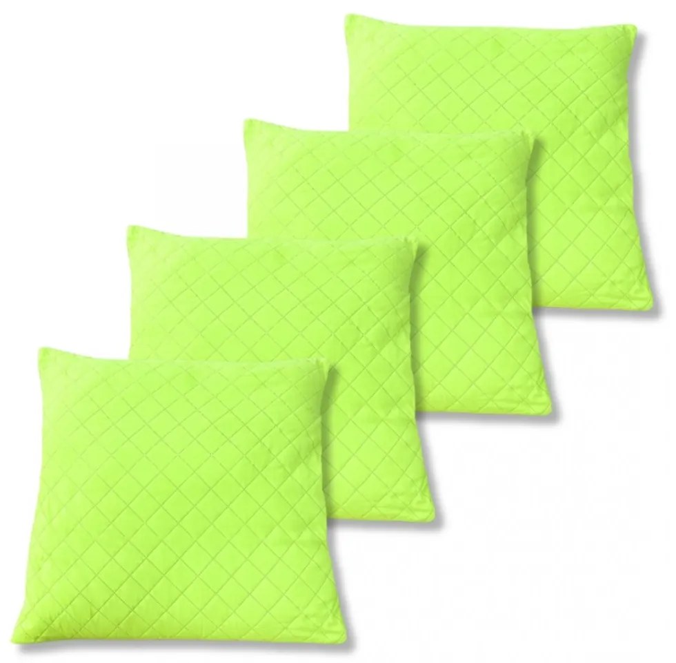 Set 4 perne patrate 70x70cm Matlasate ultrasonic  Verde