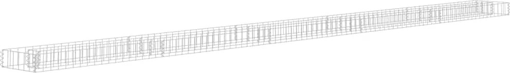 vidaXL Strat înălțat gabion, 450x30x10 cm, oțel galvanizat