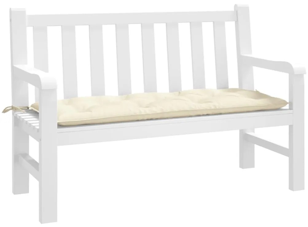 vidaXL Pernă bancă de grădină, crem, 120x50x7 cm, material oxford