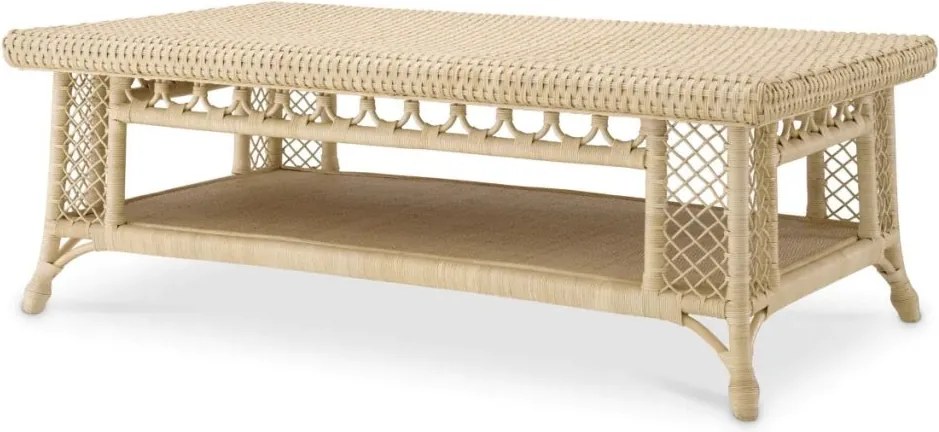 Masuta de cafea din ratan natural design LUX Saba