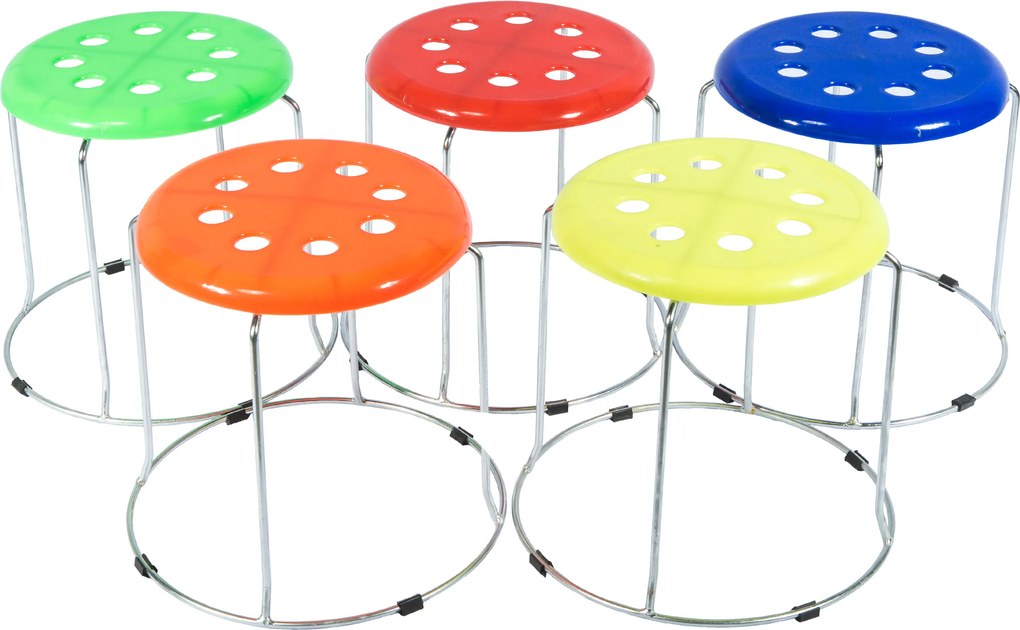Taburet fix Cusco mic, rosu, 30x30x27 cm