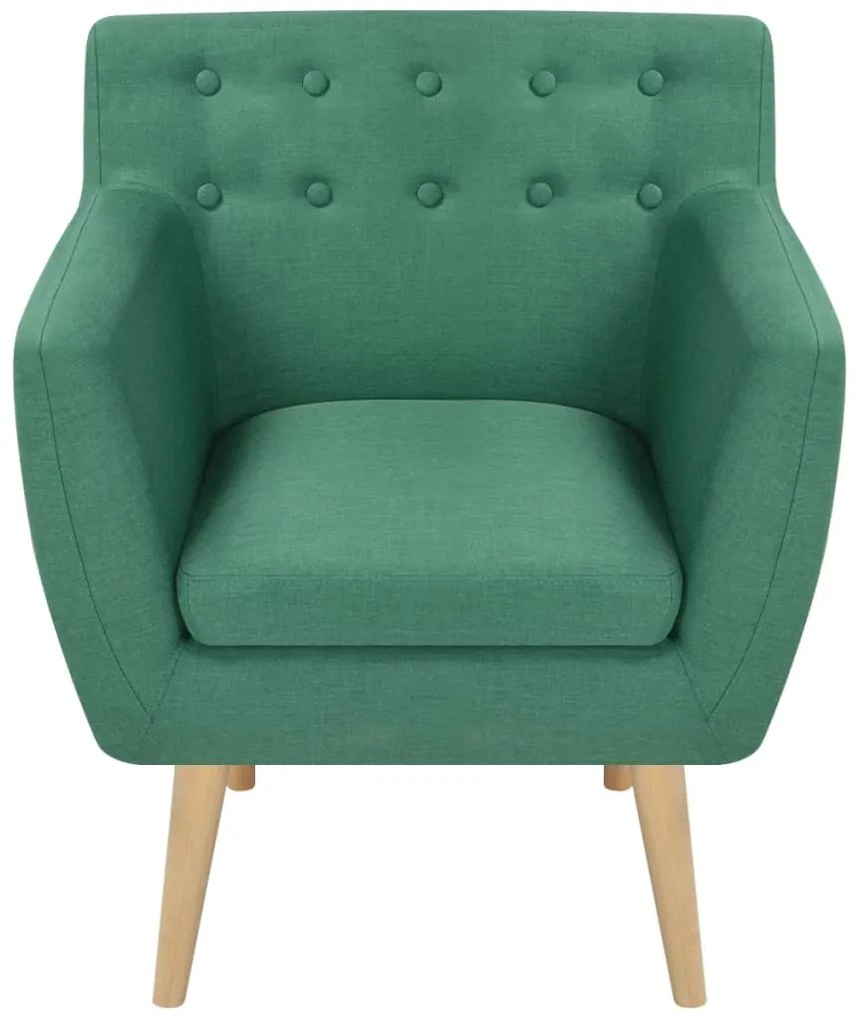 244068 vidaXL Fotoliu, verde, material textil