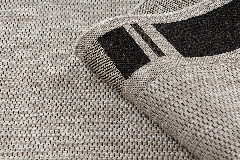 Covor sisal Floorlux 20195 argintiu  si negru
