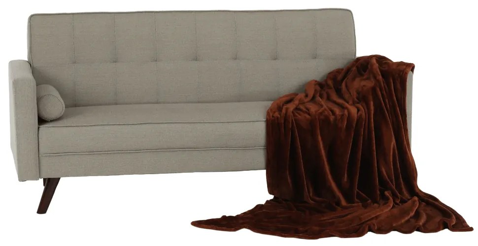 Canapea extensibilă, material gri-maro taupe, OTISA