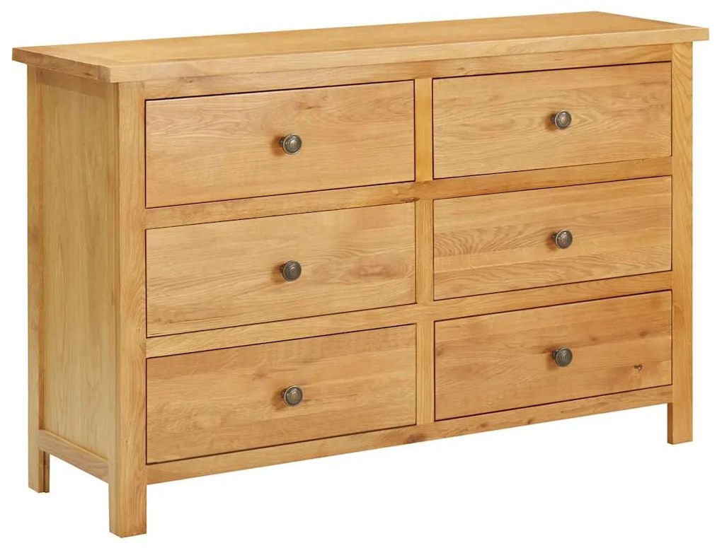 vidaXL Dulap cu sertare, 105 x 33,5 x 73 cm, lemn masiv stejar