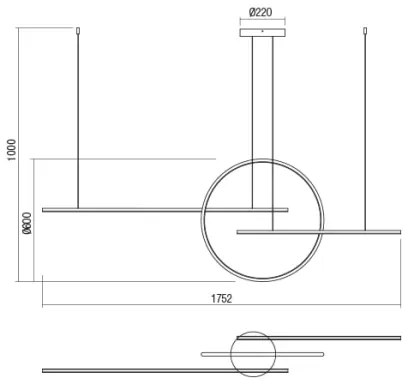 Lustră LED dimabilă pe cablu Redo 01-1737 GIOTTO LED/56W/230V negru