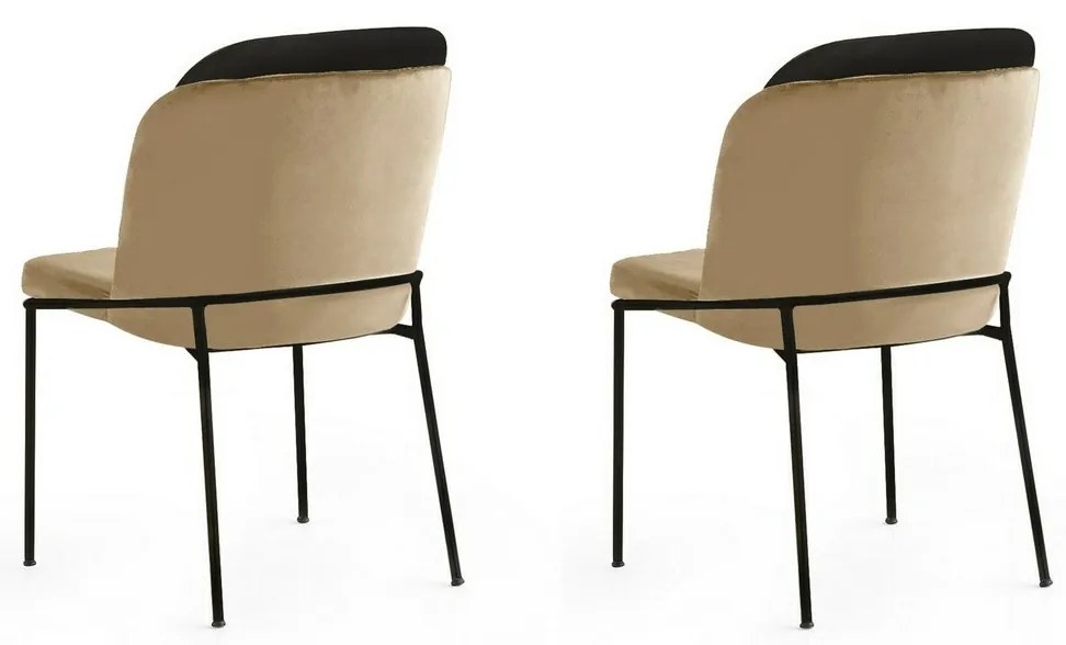 Set de scaune de sufragerie Dore Beige and Black,2 buc.