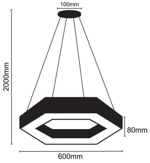 Lustră LED pe cablu LED/28W/230V 4000K d. 60 cm
