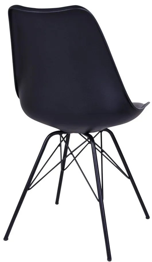 Scaune de dining negre 2 buc. Oslo – House Nordic