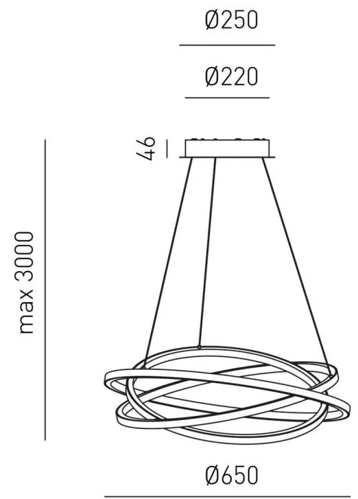 Lustra LED circulara design modern ATIA 65cm alb sau negru