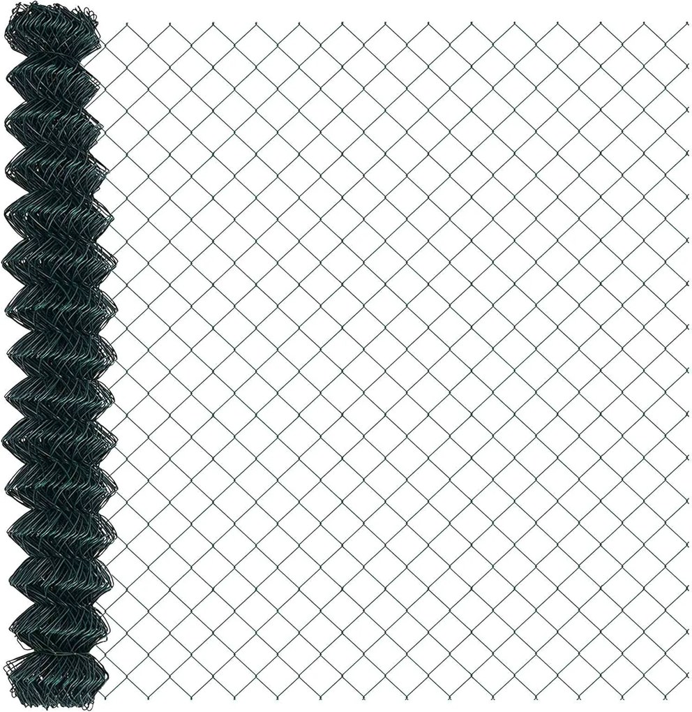 vidaXL Gard cu plasă de sârmă Verde 25 x 1,6 m Oțel