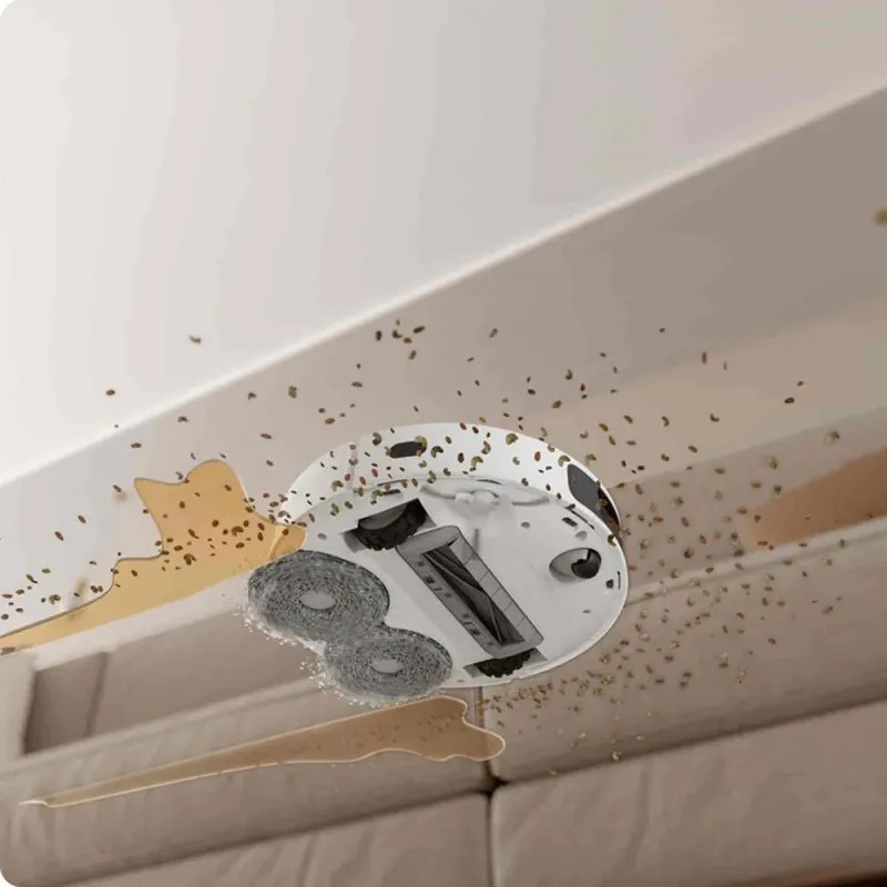 Robot aspirator Dreame L10 Ultra, 5300 Pa, 5200 mAh, 75W, Pana la 200 m², Cartografiere 3D, Senzor LDS, Statie de incarcare, Autonomie pana la 210 min, Alb