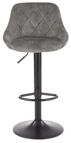 Scaun de bar H101 velvet gri