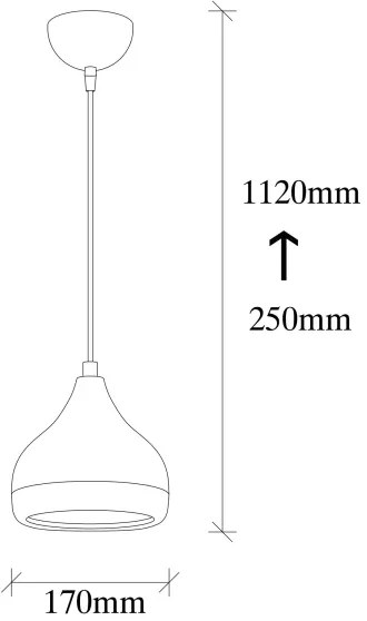 Lustră pe cablu YILDO 1xE27/40W/230V