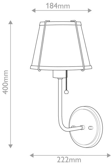 Lampă de perete Hinkley HK-CLARKE1-DBR-OW CLARKE 1xE27/40W/230V alamă/alb