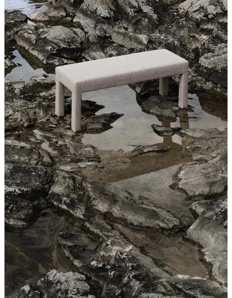 Bancă bej cu tapițerie din stofă bouclé Sitta – Blomus