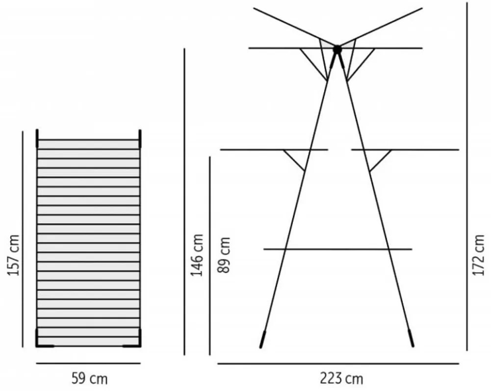 Uscator de rufe Harbinger® Millenyum XXL , Pentru interior si exterior, Vopsea electrostatica, Capacitate de uscare desfasurata de 26 de metri,