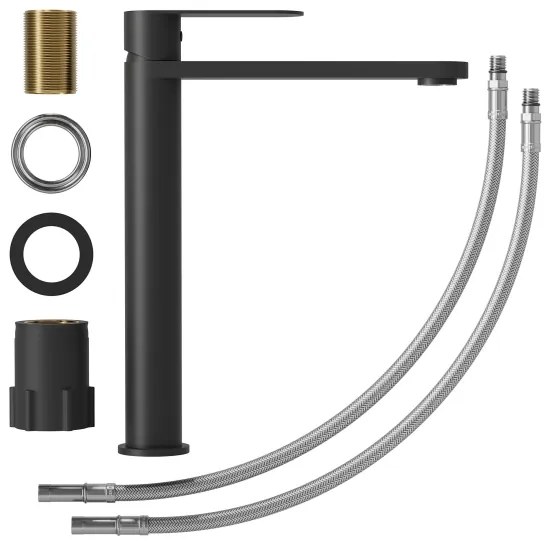 Baterie de lavoar BATH DELUXE 28-027-02-02-02 TARNBY 27,3 cm negru mat