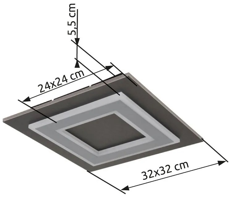 Plafoniera LED design decorativ JAYDEN 32x32cm