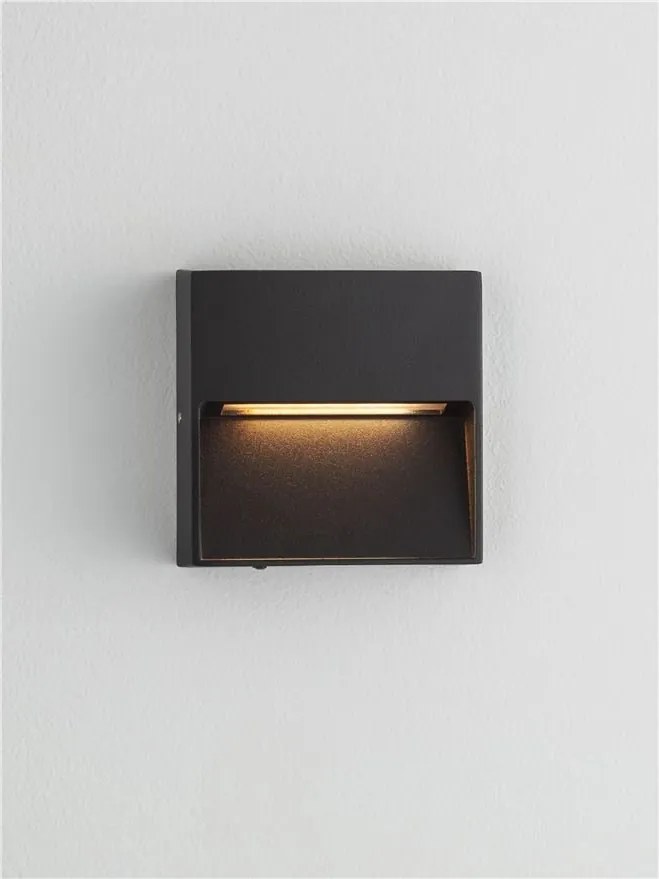 Mini Aplica perete exterior IP65, LED CCT Til negru