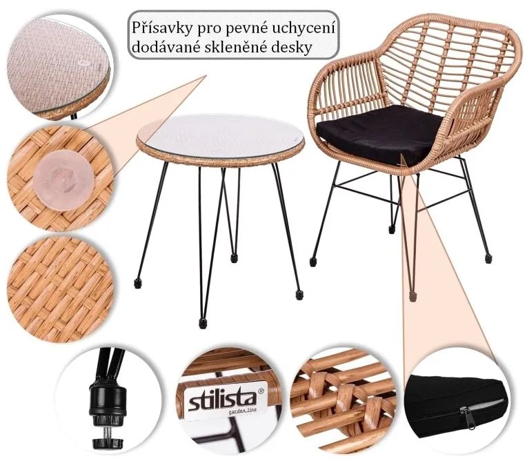 Set de grădină STILISTA - scaun + masă