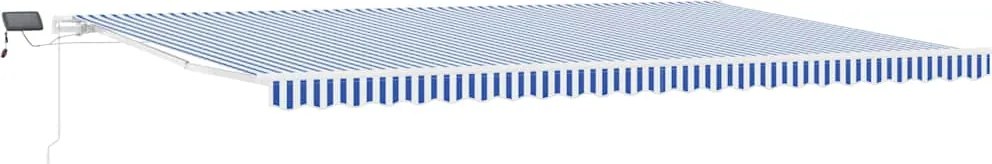 vidaXL Cortina Retractabilă Manual Albastru și Alb 600 × 300 cm