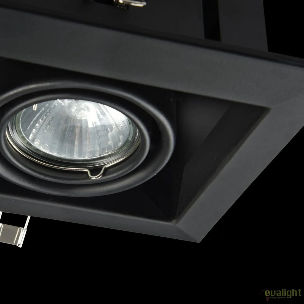 Plafoniera incastrabila cu doua spoturi Metal, negru MYDL008-2-02-B