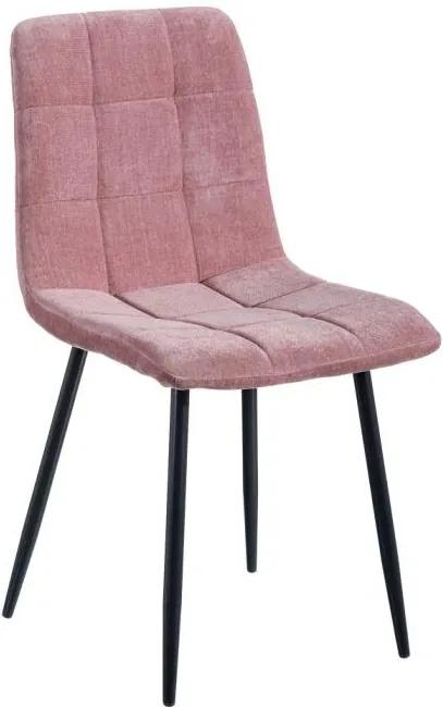 Scaun dining roz din textil Pink Chair