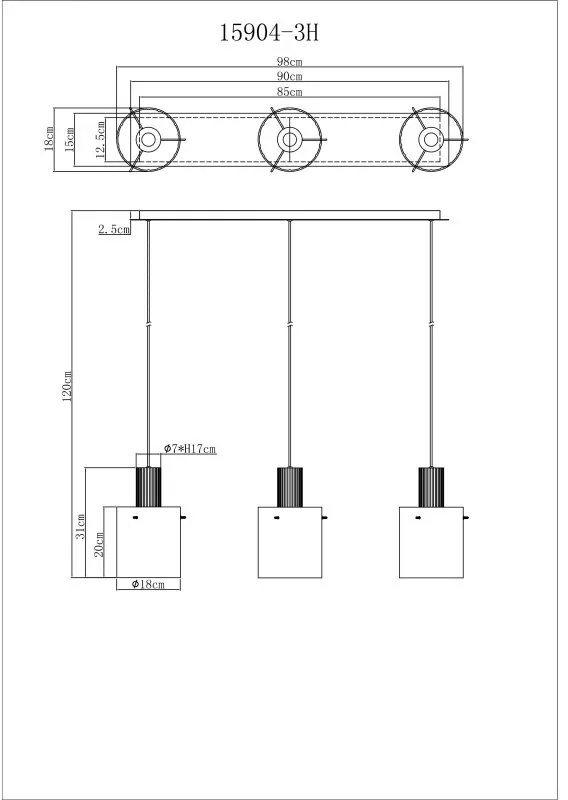 Lustra suspendata design modern TULIVAR 3L