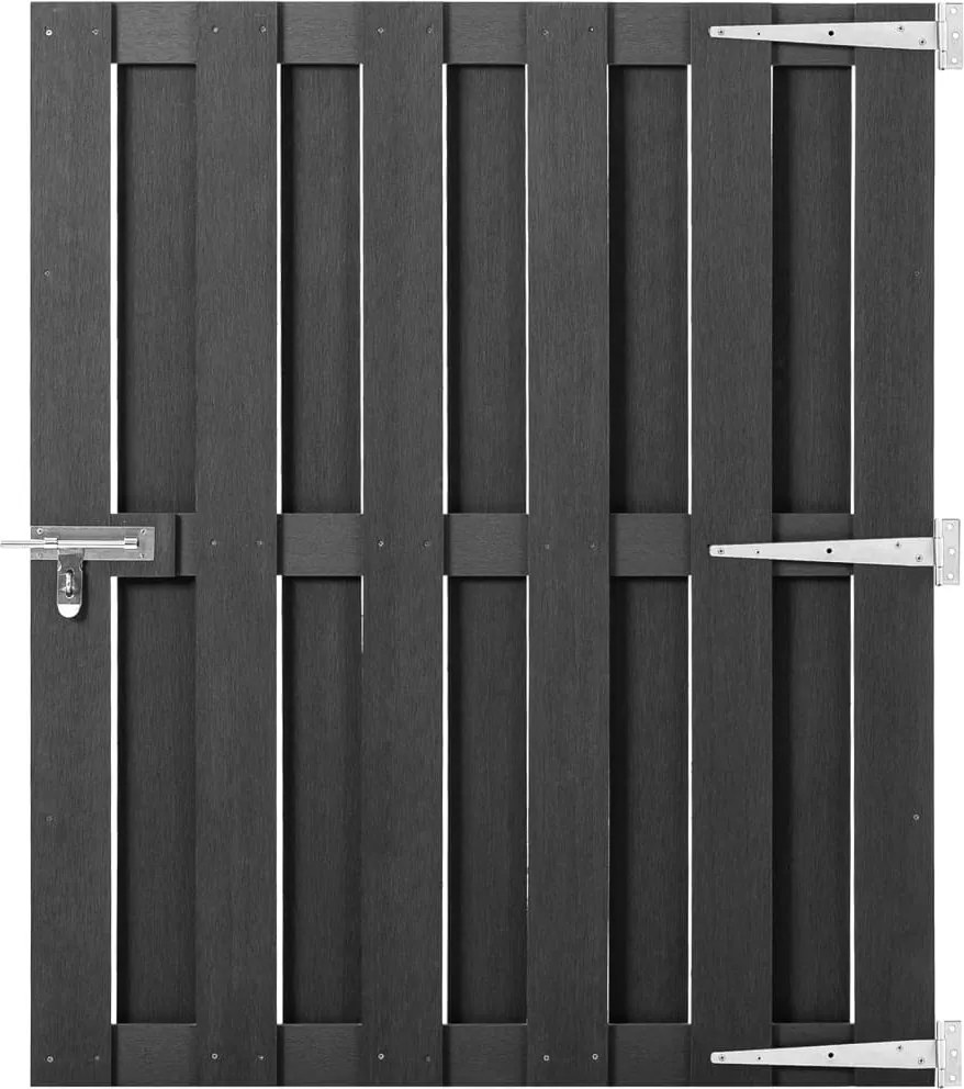 vidaXL Poartă de grădină, gri, 100x112 cm, WPC