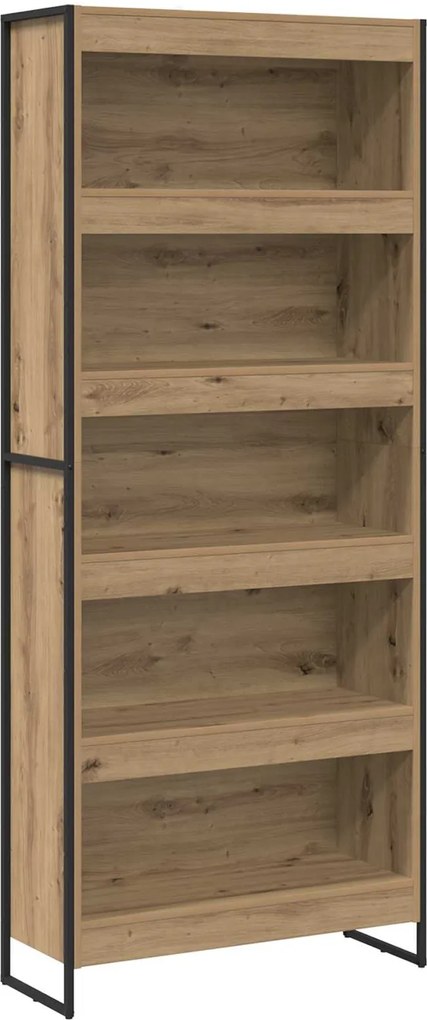 vidaXL Dulap pentru cărți 2 pcs Stejar artizanal 80 x 30 x 155 cm