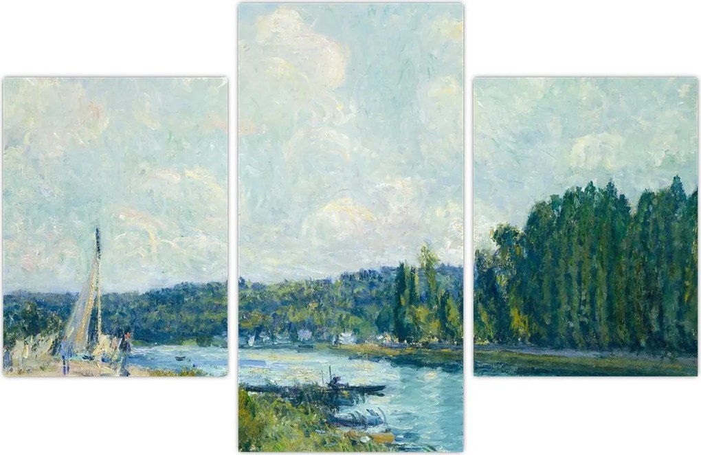 Tablou - Alfred Sisley, The Banks of the Oise, reproducere (90x60 cm)