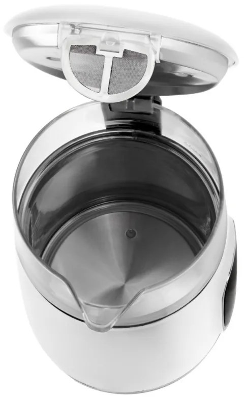 Cana electrica Adler AD 1305, 1850/2200 W, 1,7 l, Control tactil, Afisaj LCD color, 5 setari temperatură 40-100°C, Filtru antidecantare, Alb