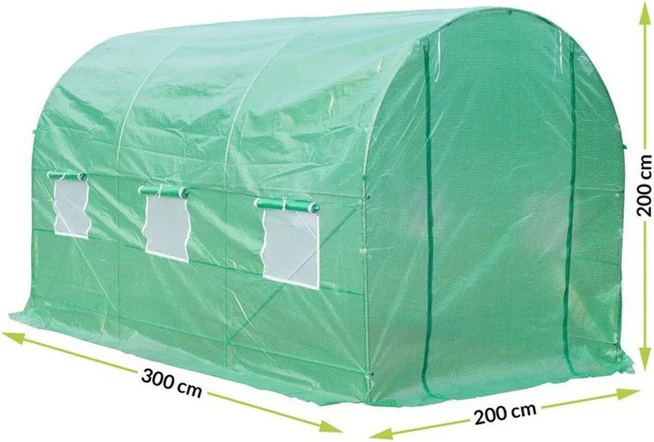 Seră din folie 2x3x2 m (cadru+folie)