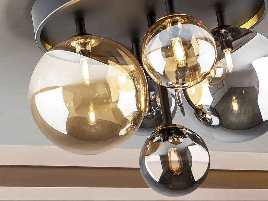 Lustra aplicata / Plafoniera design modern Dark 5L