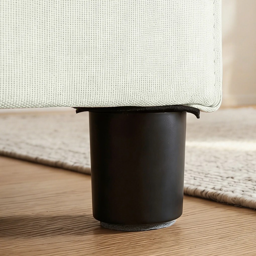 HOMCOM Fotoliu de salon, canapea 1 loc modernă fără brațe cu șezut lat, perne groase, 146x85x78cm, crem | Aosom Romania