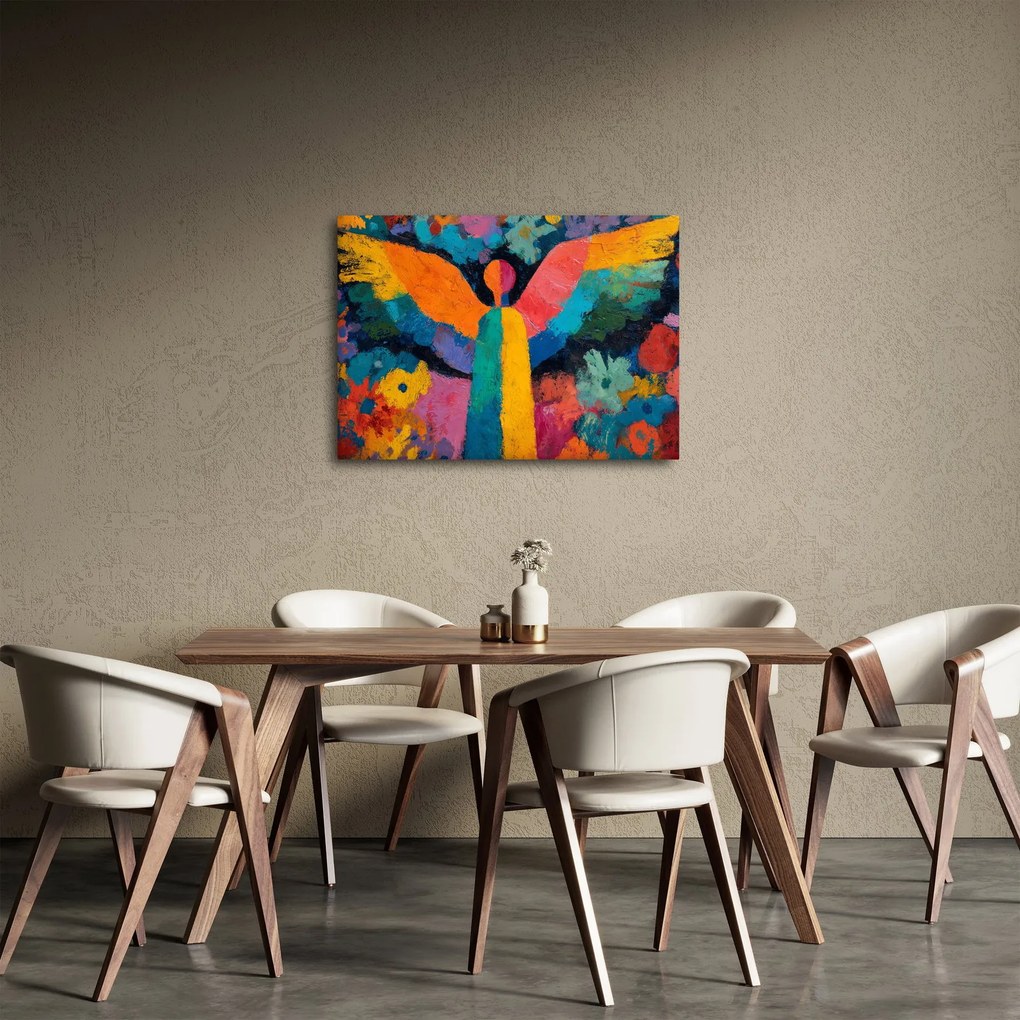 Tablou - Înger abstract cu flori (70x50 cm)